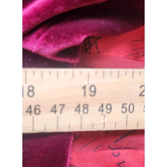 NWT International Concepts Velvet Blazer Jacket Petite M Burgandy Red Valentine - Picture 7 of 8